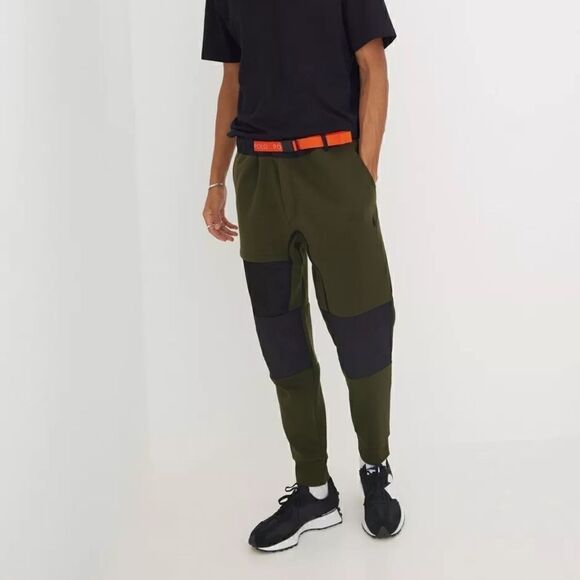 Polo Ralph Lauren Double Knit Cargo Sweatpants in Company Olive Green Mens L - Picture 1 of 15